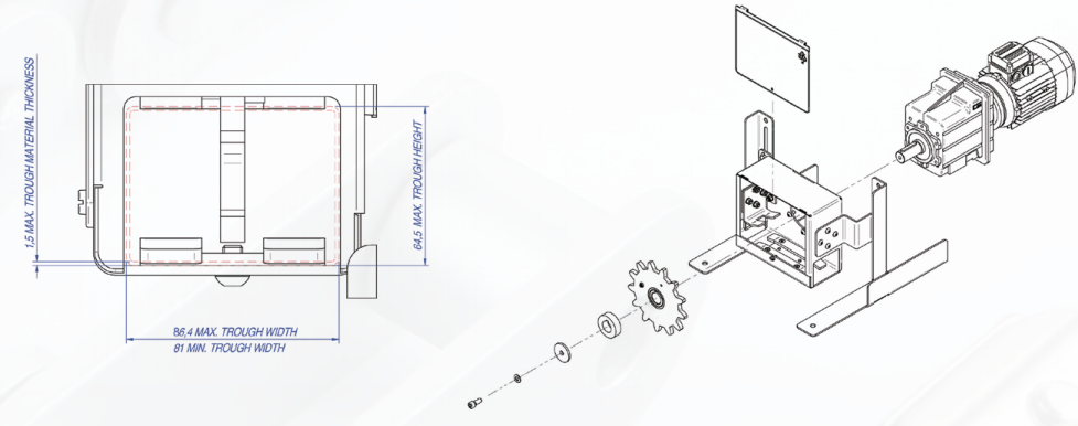 Agricultural Poultry Industry Feed Conveying Chain With Attachment Sprocket