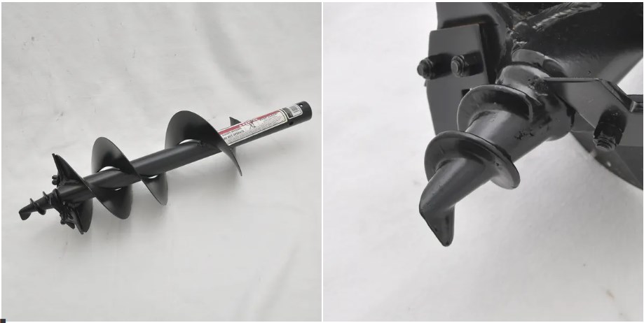 9 Inch Compact Post Hole Auger for Tractor 3 Point Post Hole Diggers with 2 Round Shaft
