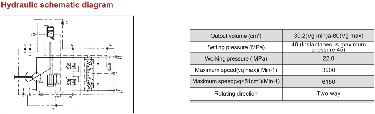 G6VM Series Inclined Axis Axial Piston Variable Displacement Motor Walking Machinery and Industrial Field Hydraulic Motor