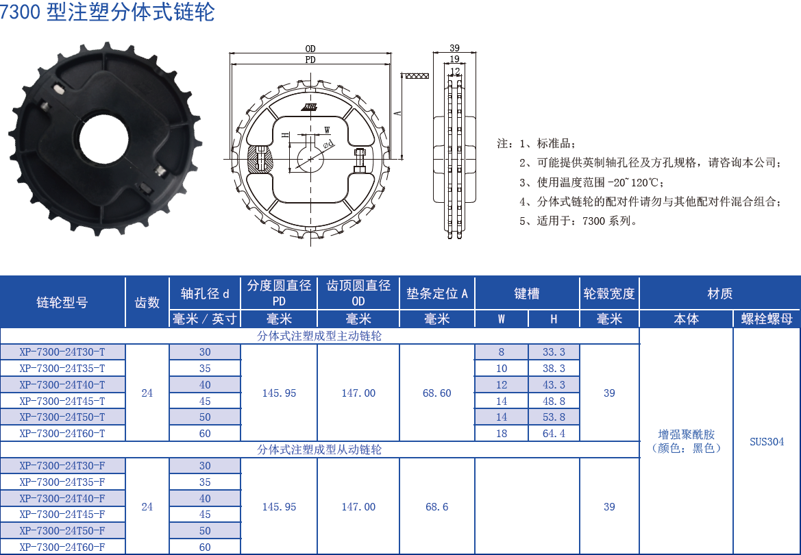 Good Quality 7300 Series 19.05mm Pitch Surface Hollowing Plastic Chain