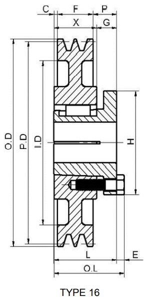 Hot Sale American Standard 3V Series Cast Iron Sheaves with Three-Groove V-Belt Customizable OEM Support Split Taper Bushings