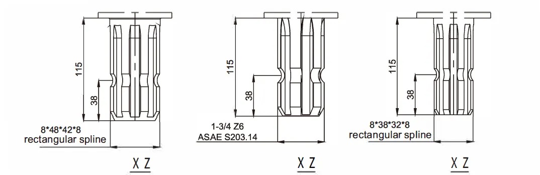 Factory Supply Trailing Mower Gearbox Speed Reducer Pull-behind Mower Gear Drive Gearbox for Lawn Mower