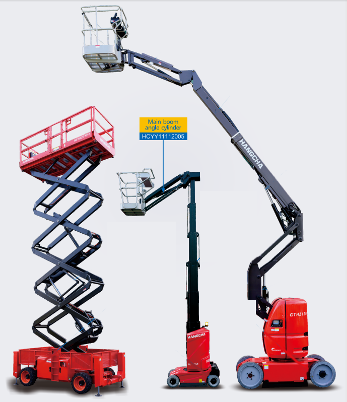 HCYY11112005 Factory Professional Good Quality 32kg Main Boom Angle Hydraulic Cylinder Pump Engine Gear for Aerial Work Vehicles