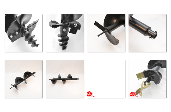 Mini Skid Steer Loader Rock Type Drill Bits Earth Auger for Hard Frozen Soil