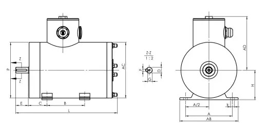 Corrosion Resistance Food Grade Waterproof Ip69k  B3 Foot Mounted IEC 304 Stainless Steel Motor for Food Processing Plant