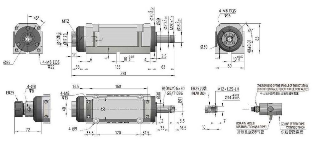 Boring and Milling Head Unit, XT20 Model with MT2/ER25 Spindle, China Manufacturer OEM / ODM