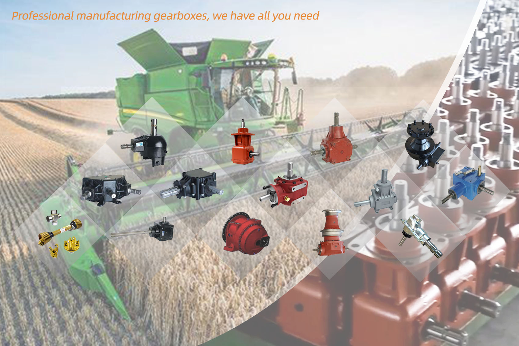 Agricultural T Series Right Angle Transmission Pto Spiral Bevel Steering Small Reducer Gearbox for Farm Machine