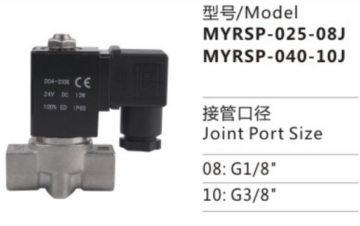 Special Design Widely Used MYRSP-040-10J MYRSP Series Stainless Steel Solenoid Valve for Sale