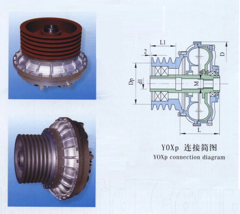 High Pressure Yox Series Drive Flexible Pump Electric Motor Drive Coupler Connector Hydraulic Fluid Coupling for Belt Conveyor