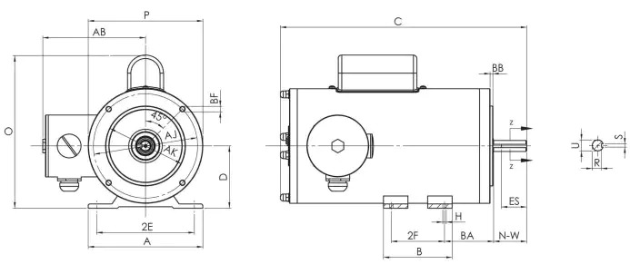 Factory Directly Wholesale Food Processing Plant TENV Washdown NEMA Stainless Steel Motor With Single Capacitor