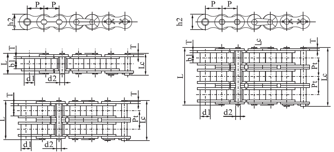 SS48AH-1 SS240H-1 Stainless Steel Heavy Duty Series Roller Chains and Sprockets in Steel