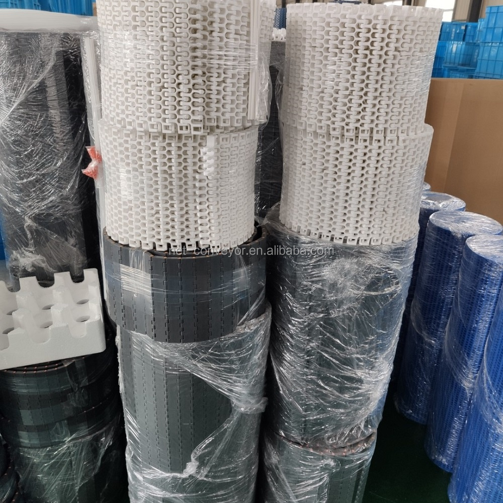 Plastic Modular Straight Running Belt MPB Rubber Top Pitch 50.8  PP Conveyor Belt for Food Conveyor System