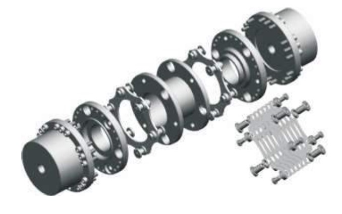 High Torque Disc Coupling Torsionally Rigid Steel Material OEM Customizable for Construction Industries