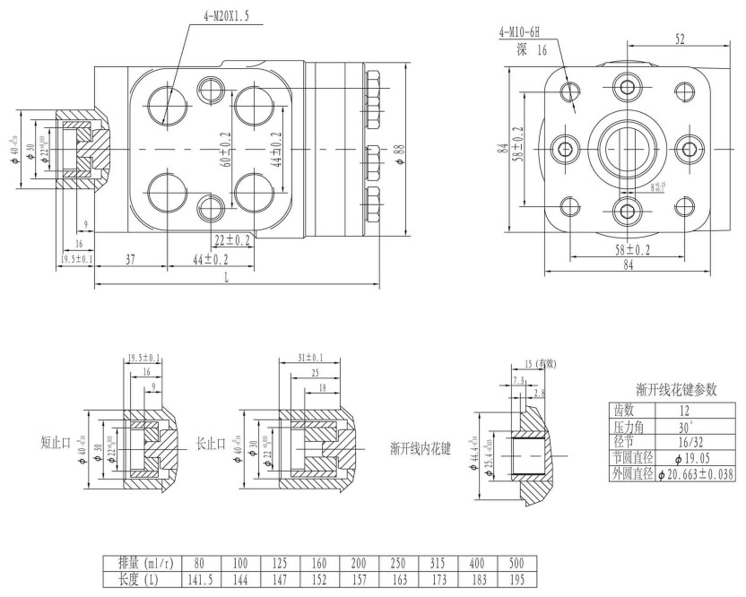 Low Input Torque S20 S25 Series Hydraulic Steering Control Unit for Forklift Ship Hydraulic Rudder