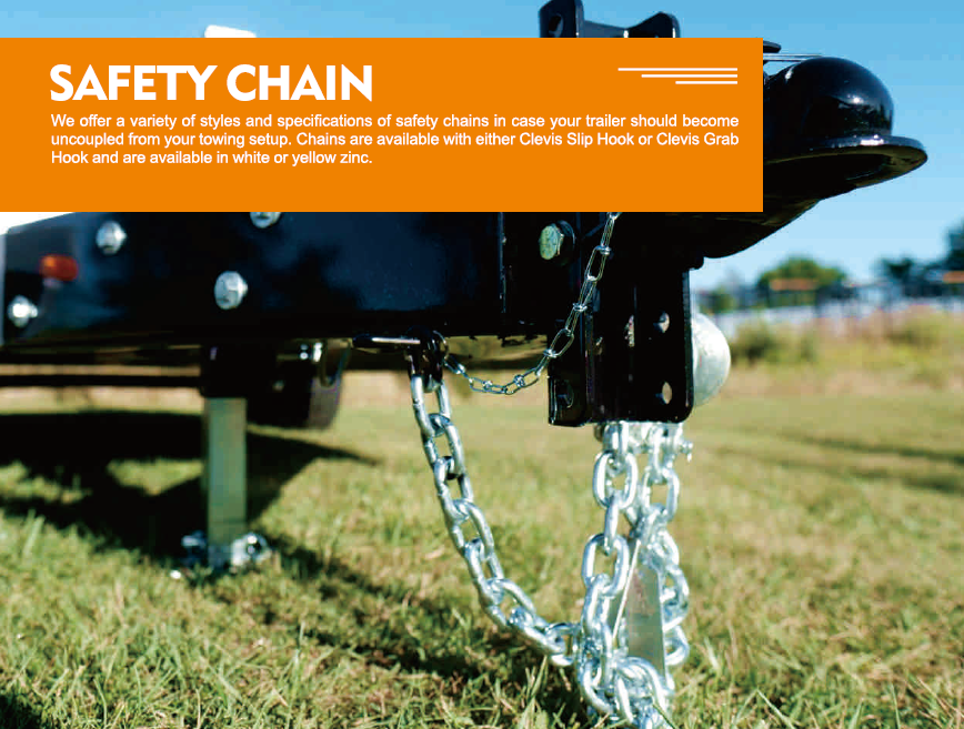 1BJY-SC-02A-61 Trailer Parts and Accessories Capacity 3000lbs Trailer Safety Chain with 3/8 Inch Forged Slip Hook
