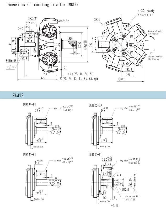 Pompa Motoru Omm High Rpm Type /connecting Flange for Motor and Pump Pompe Hydraulique