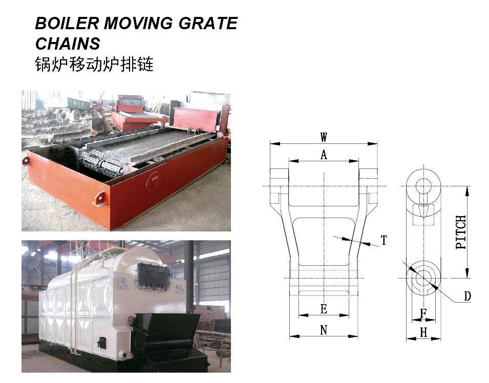Babcock Style D472 Thompson Jk5063 Jk5109 Boiler Moving Grate Chains