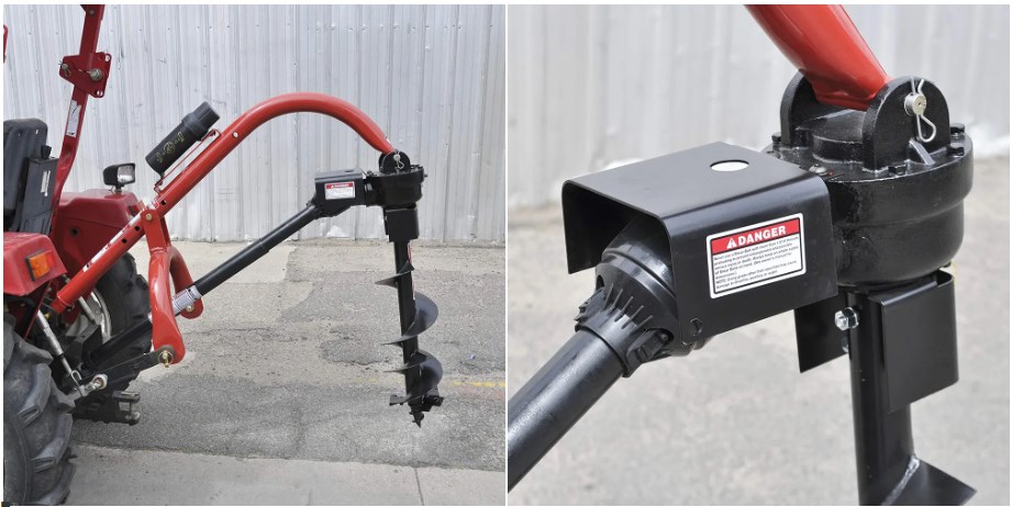 Model 400 3-Point Post Hole Digger for Compact/Sub-Compact/Cat 0 Tractors Drill for Planting & Agriculture Applications