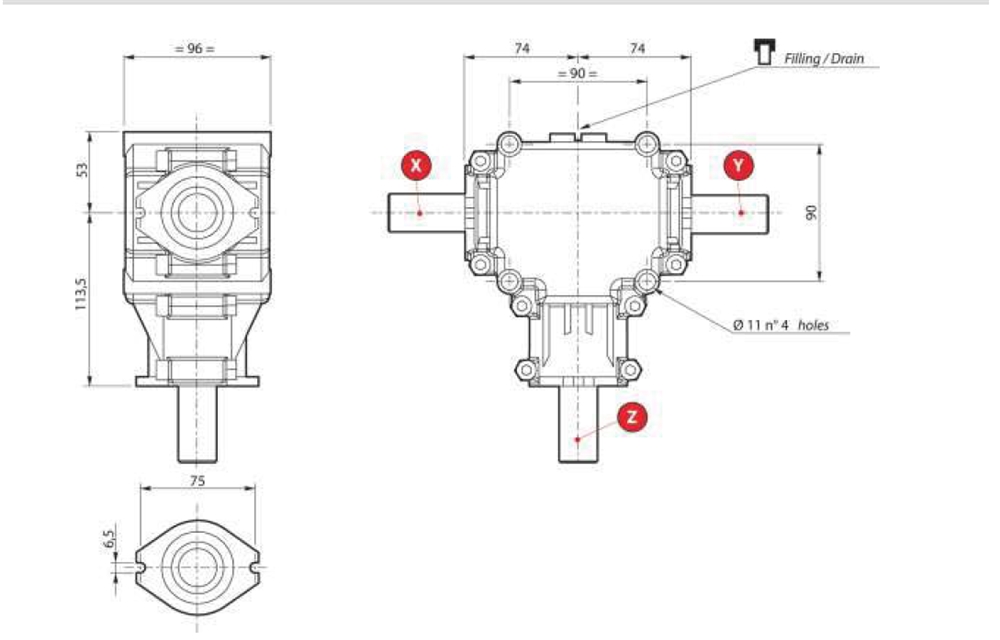 EPG T Series Spiral Bevel 90 Degree Shaft Gearbox Speed Increaser for Screw Jack Lifing