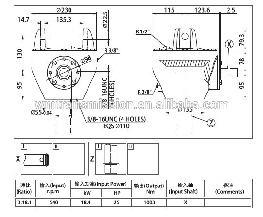 Brand New Gearbox for Agricultural Machinery Drilling Machine Gearboxes Made in China