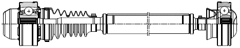 Front Driveshaft (Prop Shaft), OE # 52111594AA Standard for Jeep Liberty, OEM / ODM