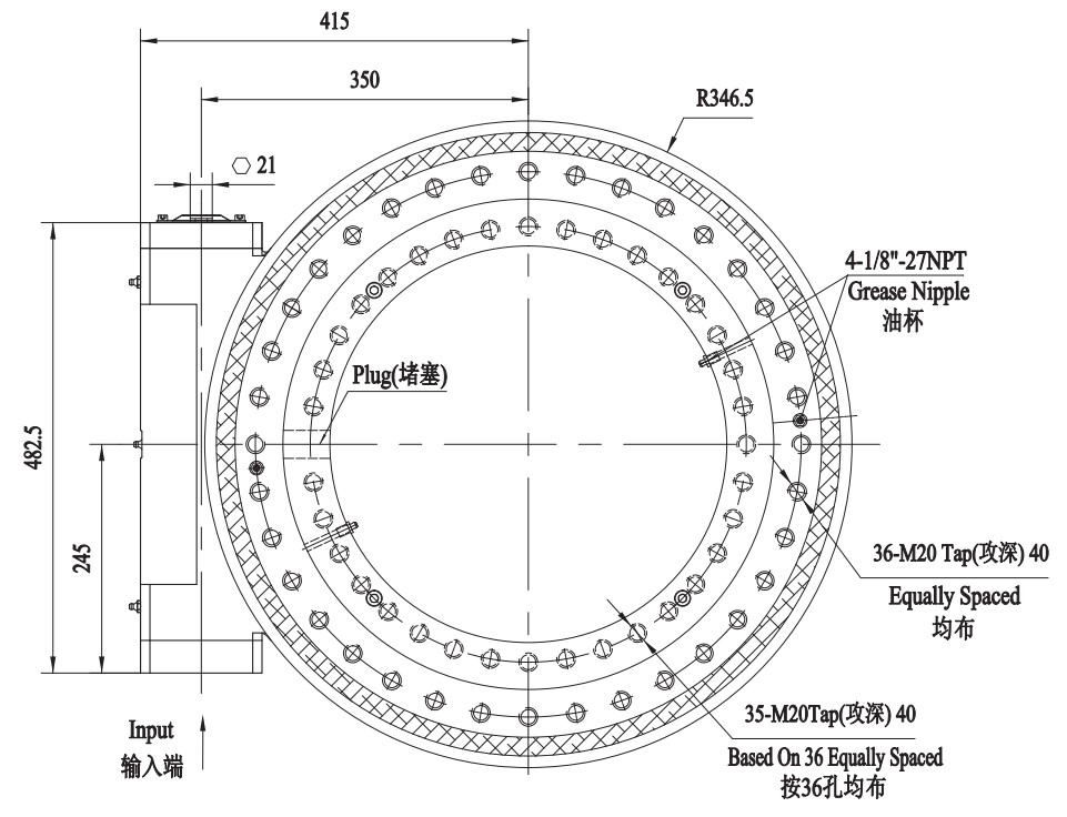 Factory Sale Various FWA Series FWA21 Slewing Drive Reducer Slewing Drive for Modular Vehicle