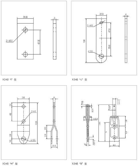 X348 X458 X678 Drop Forged Chain Rivet-less Overhead Conveyor Chain