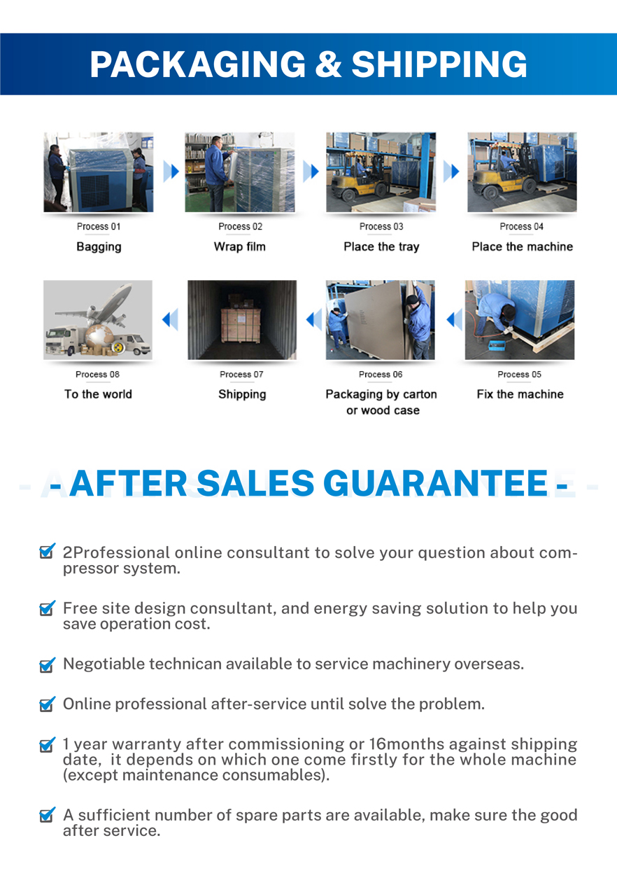 75KW 100HP Mute Oiless air Compressor Medical Oil-free  Oil Free Compressors for Laboratory (SCR100G)