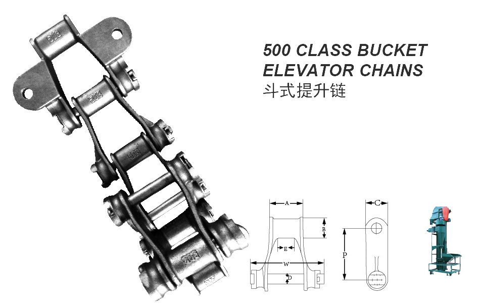 567 574 578 503 504 330 500 Class Bucket Elevator Chains