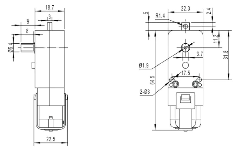 Durable and High Quality TGP01S-A130 Plastic Gearbox Mini Geared Motor for Toy Car