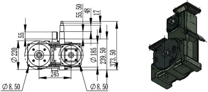Dual Input Terminal Non Standard Reducer Worm Helical Gearbox for Heavy Equipment
