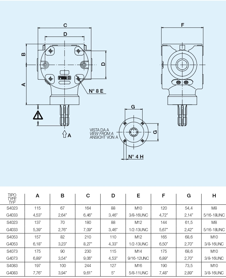 Agricultural Ratio From 1,35:1 to 2,44:1 S4000 Gearboxes for Rotary Tillers