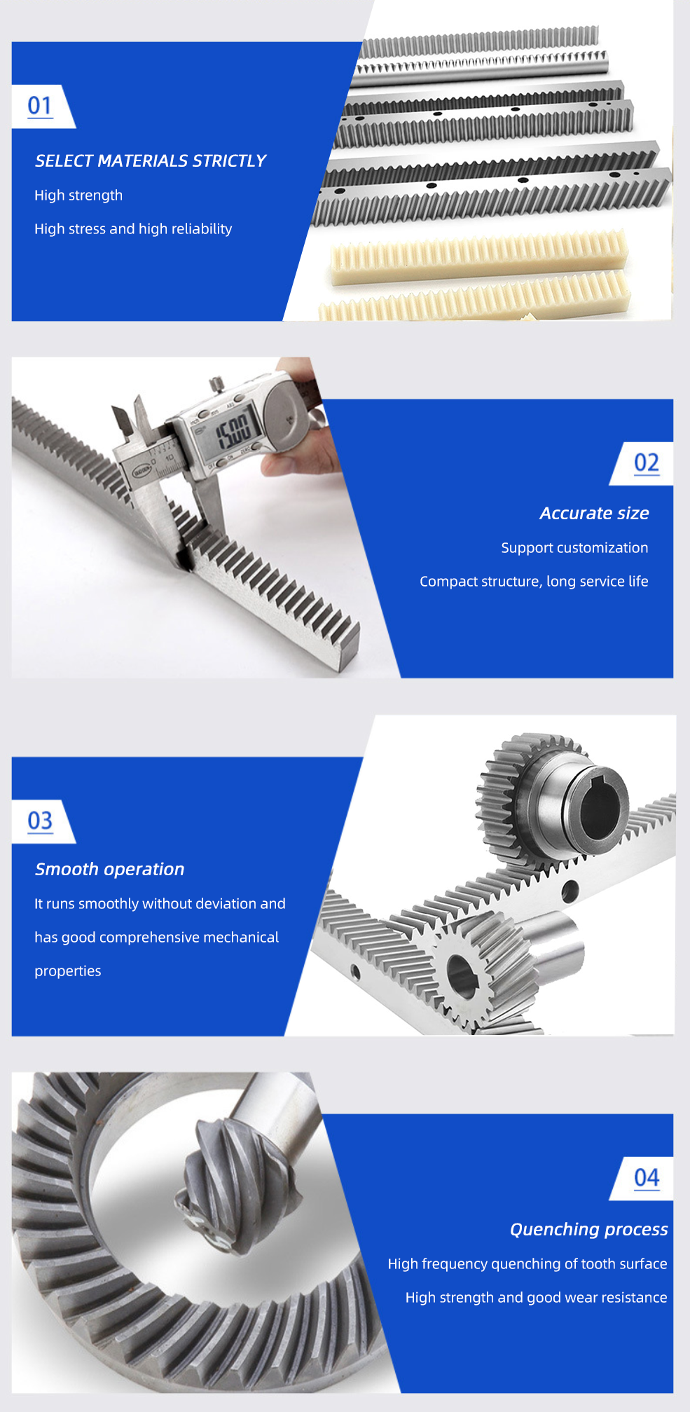 Mini Pom Cnc Gear Rack and Pinion case