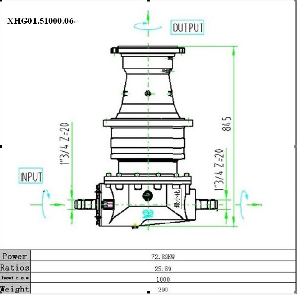 XHG01 Series Reducer Gear Motor Reduction Planetary Gearbox for TMR Feed Mixer Fertilizer Spreader