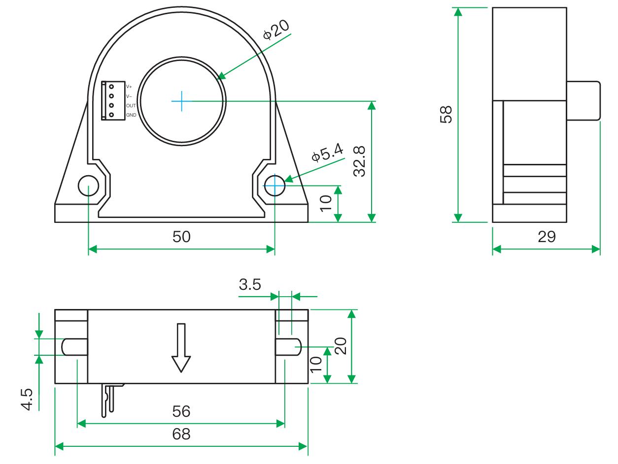 SIF Series Ac/Dc High-Precision Current Sensor For Variable Frequency Speed Motor