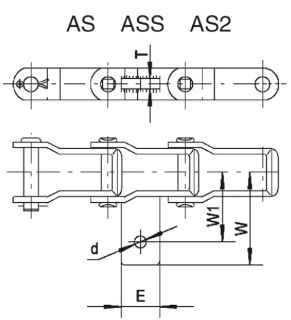 Agricultural AS ASS AS2 Attachments 662 667H 667X Steel Pintle Chain and Sprockets for Manure Spreader