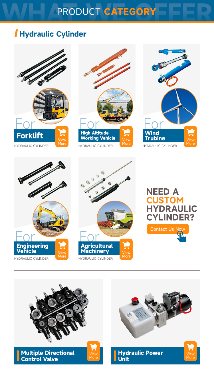 Factory Customization Tractor Loader Hydraulic Steering Cylinder Double Acting Hydraulic Cylinder