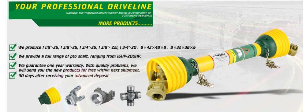 Agricultural Flexible Pto Spline Shaft Front or Rear Drive Shaft