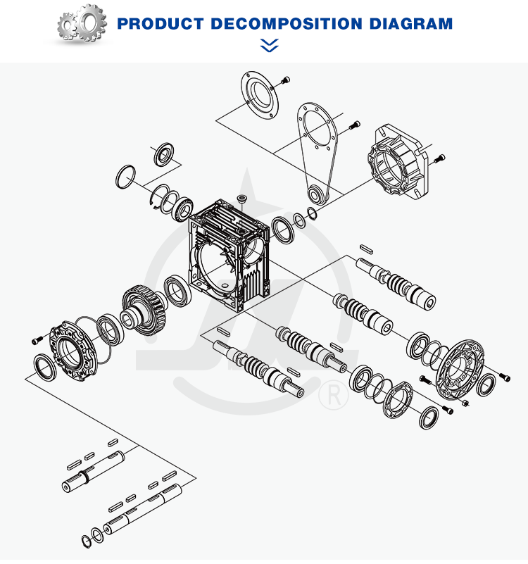 Reductor Gear Box Variable Speed 1 to 1 2: 1 Ratio Gearbox