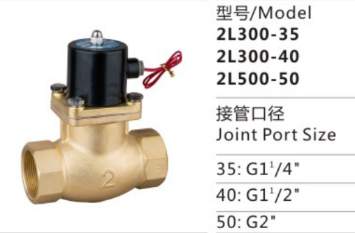 High Quality 2L300-40 Direct Drive-Type Solenoid Valve Medium-Pressure Two-Position Two-Way Pneumatic Parts for Sale