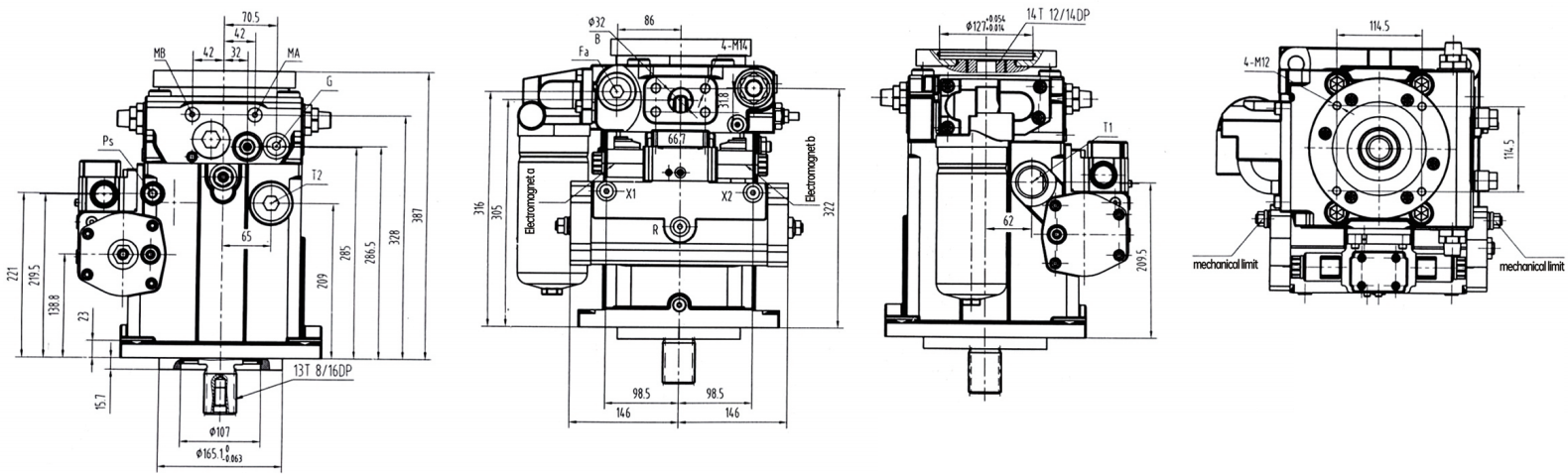 Swash Plate Axial Piston Variable Displacement Hydraulic Pump for Self Propelled Cotton Harvesting and Packaging Machine