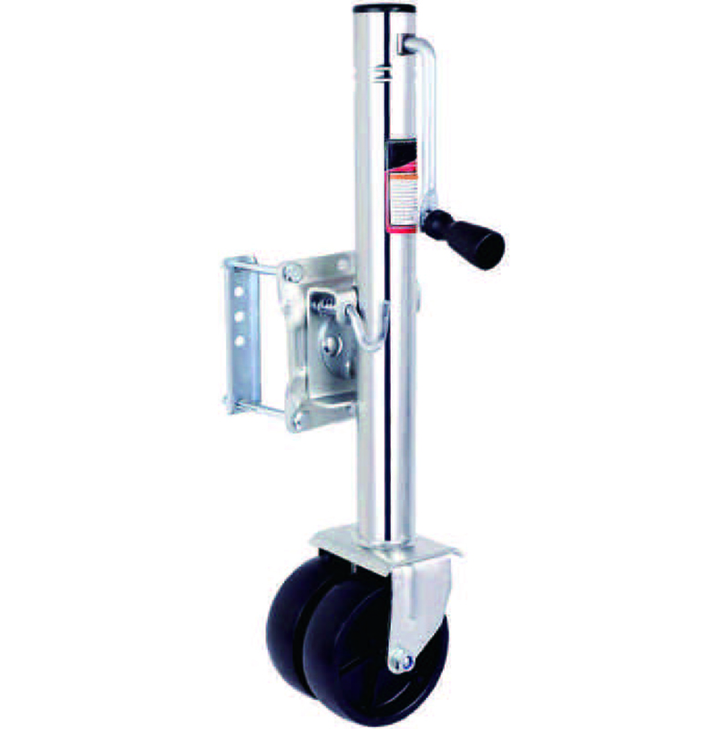 1BJY-TJ-08S Capacity 2000LBS Sidewind Bolt-on Swivel Trailer Parts and Accessories Marine Jack with Dual 8 Inch Casters