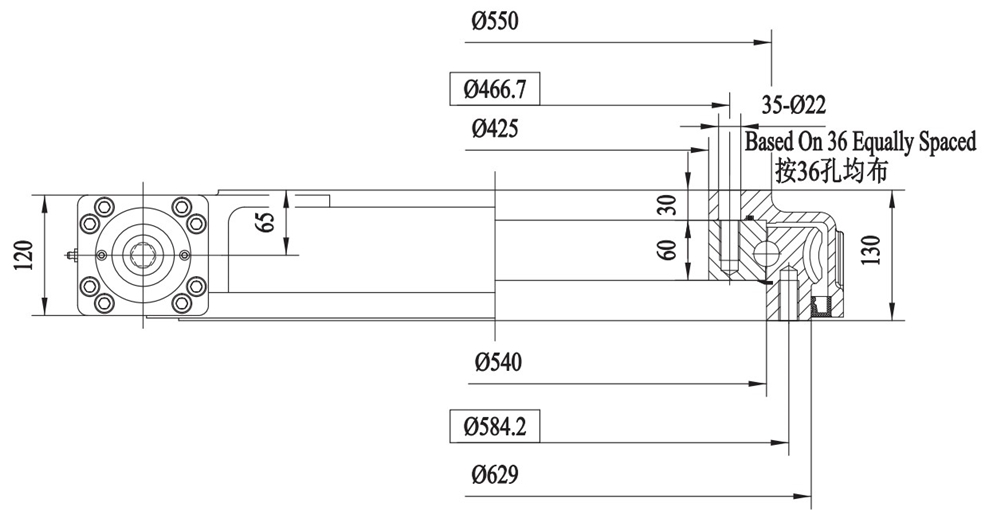 Factory Sale Various FWA Series FWA21 Slewing Drive Reducer Slewing Drive for Modular Vehicle