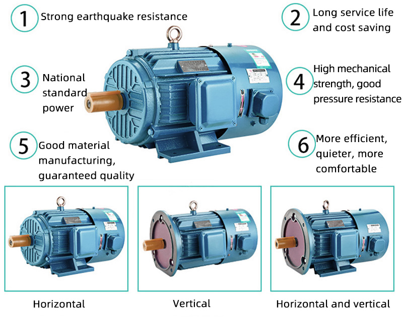 MS Series AC Motors Three-Phase Electric Motor with Aluminium Housing