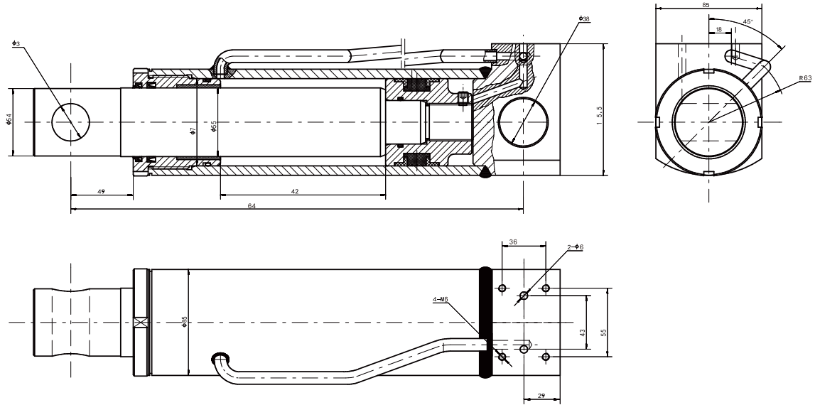 HCYY11112027 Factory Professional Good Quality 24kg Hydraulic Cylinder Pump Engine Core for Truck Crane Vehicle Frame Support