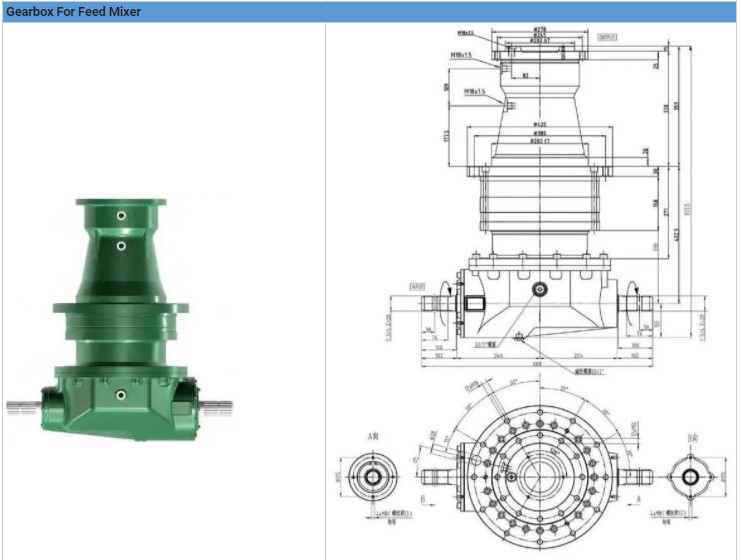 Agricultural Gearbox Tractor Drive Right Angle Pto Shaft Bevel Flail Mowers 540rpm Agriculture Mixer Rotary Tillers Gear Box