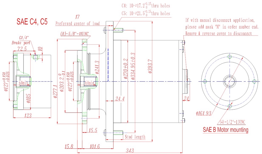 Model 8 Series Max. Input Speed 3500rpm Planetary Gearbox Replacement of AUBURN (Wheel Drives)
