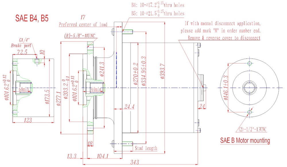 Model 8 Series Max. Input Speed 3500rpm Planetary Gearbox Replacement of AUBURN (Wheel Drives)