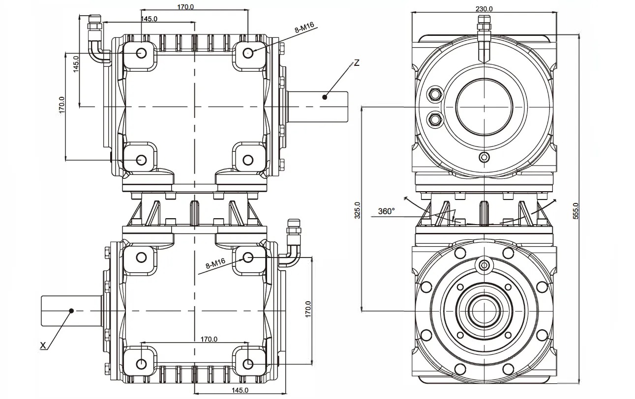 Factory Supply Trailing Mower Gearbox Speed Reducer Pull-behind Mower Gear Drive Gearbox for Lawn Mower