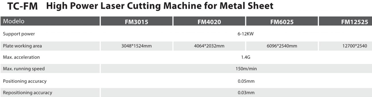 TC-FM 150m/min Customized 6-12kw High Power Fiber Laser Cutting Machine for Metal Sheet